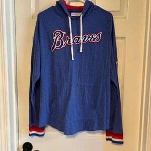 Mitchell & Ness Blue Hoodie with Red Lining EUC!